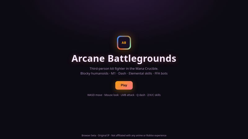 Arcane Battlegrounds title still