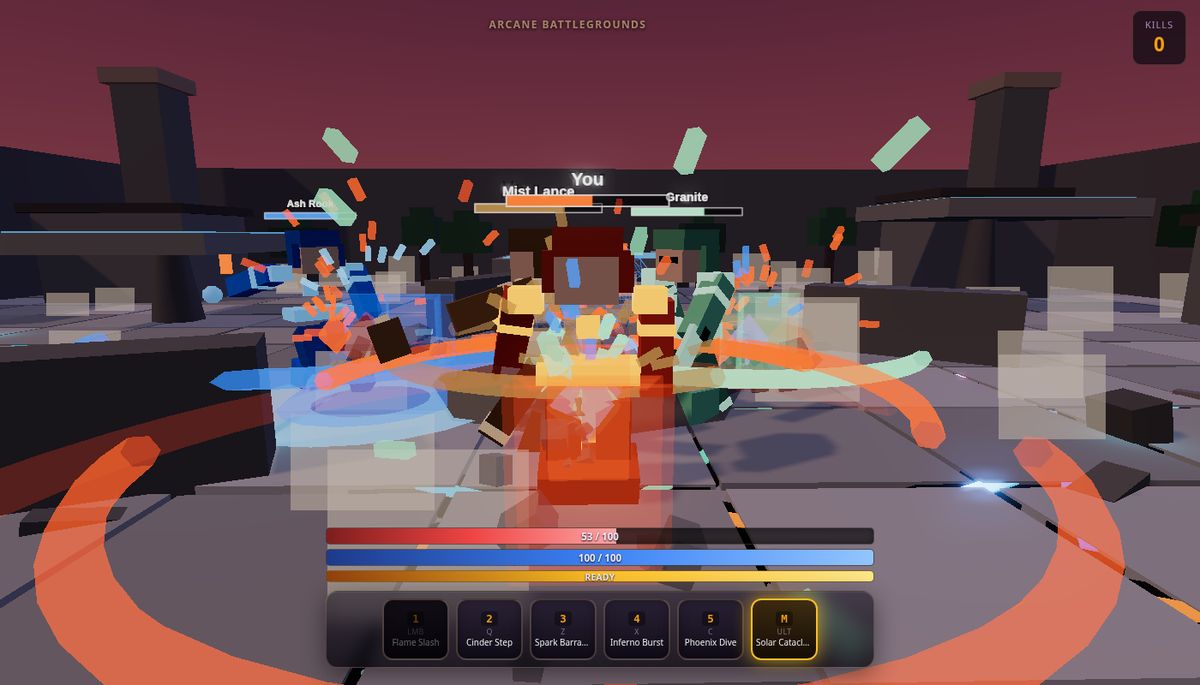Arcane Battlegrounds live play still